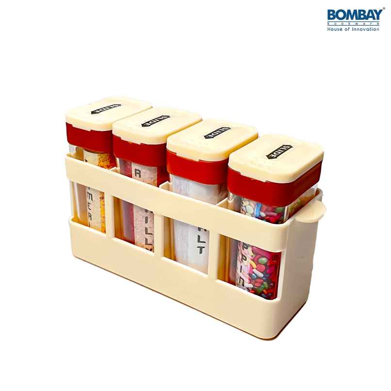 Spice and Masala Holder | With Tray Brown Colour