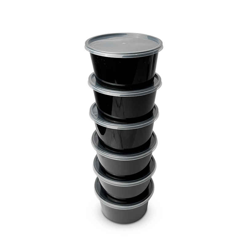 CREW4 Seal Reusable Plastic Containers with Lids for Food Storage - 500 ml CREW4 Seal Reusable Plastic Containers with Lids for Food Storage - 500 ml