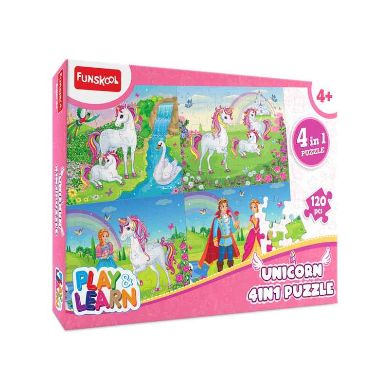 Funskool Unicorn 4 In 1 Puzzle 9555800 Funskool Unicorn 4 In 1 Puzzle 9555800