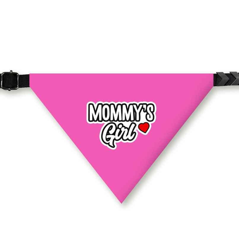 PawsIndia Pink Pet Bandana - Mommy's Girl - XS PawsIndia Pink Pet Bandana - Mommy's Girl - XS