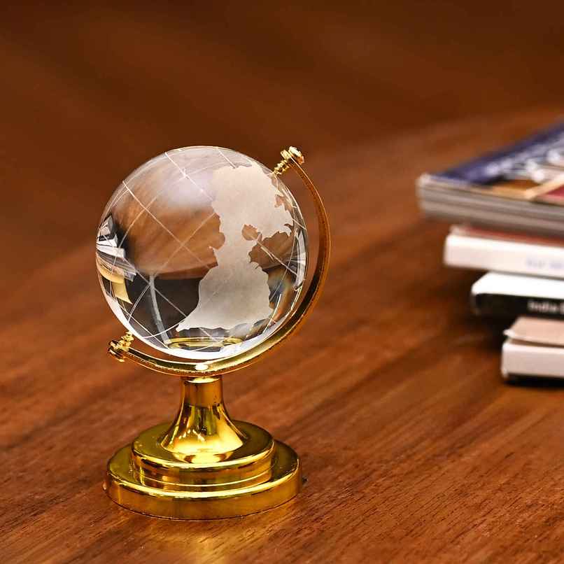 HINDCRAFT Feng Shui Crystal Ball with Stand Positive Energy and Gift Decor