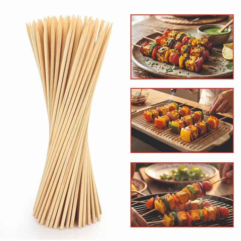KVG Barbeque Stick Srewers | Grilling Scweres | Wooden Decorative Stick