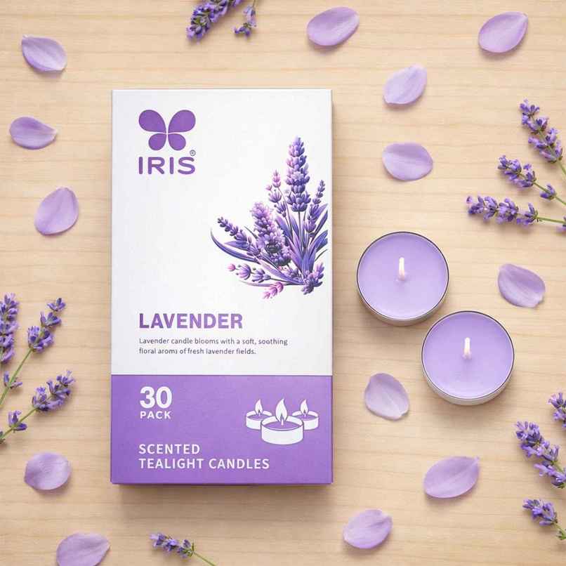 IRIS Lavender Scented Tealight Candles IRIS Lavender Scented Tealight Candles