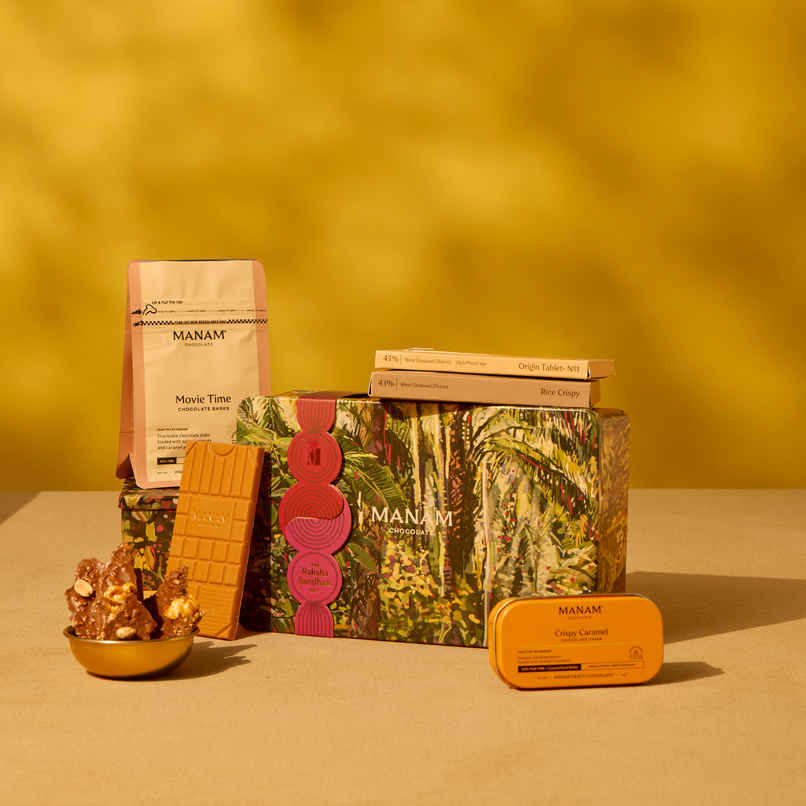 Manam Chocolate The Rakhi Essentials Tin Manam Chocolate The Rakhi Essentials Tin