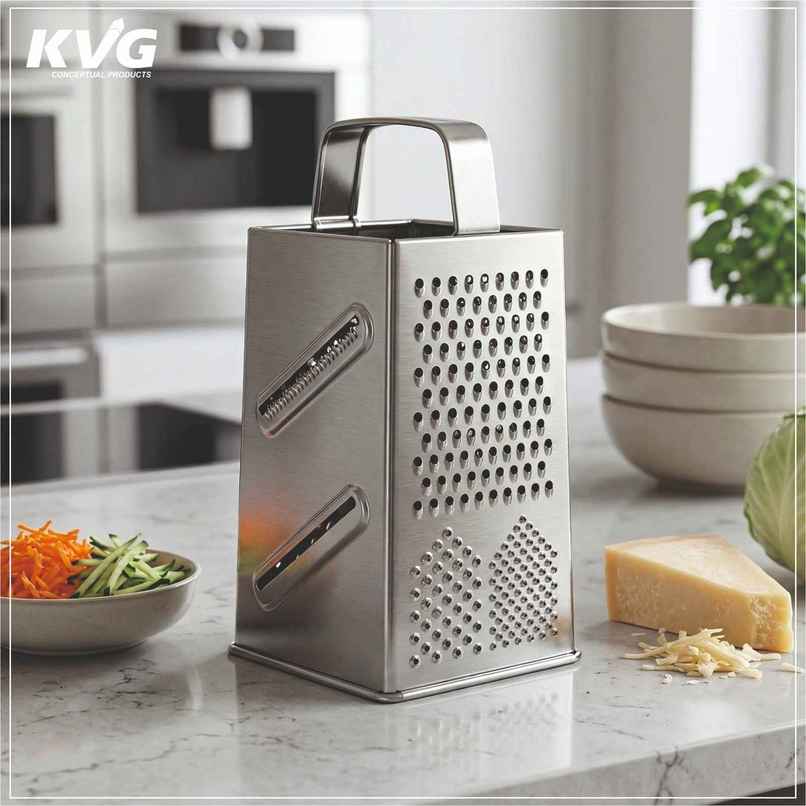 KVG Stainless Steel 7 In 1 Grater | Carrot Grater | Garlic & Ginger Grater | Slicer Cutter