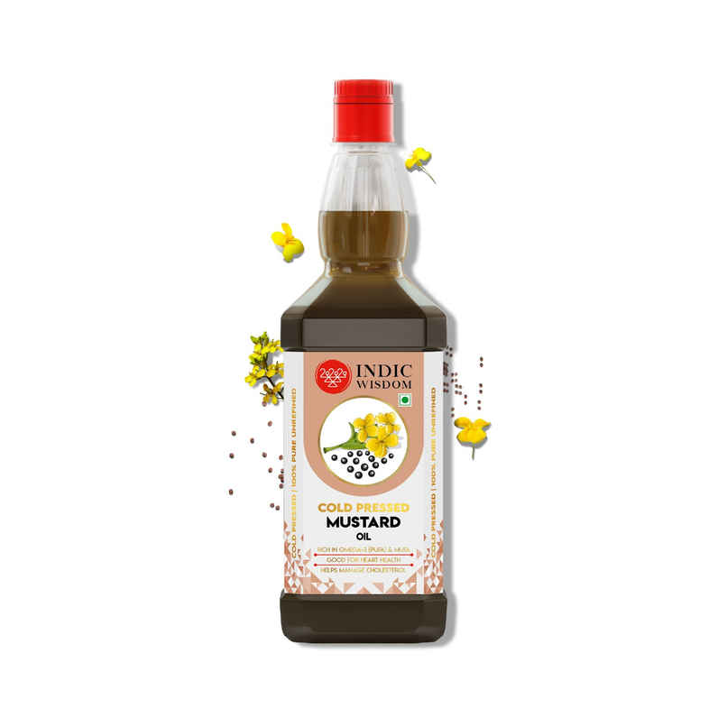 Indic Wisdom Cold Pressed Mustard Oil | Pure & Unrefined Sarson Oil