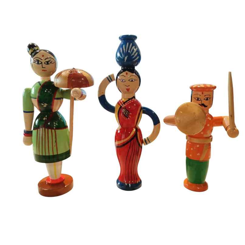 Dasara Wooden Doll | Multicolour | Svasti