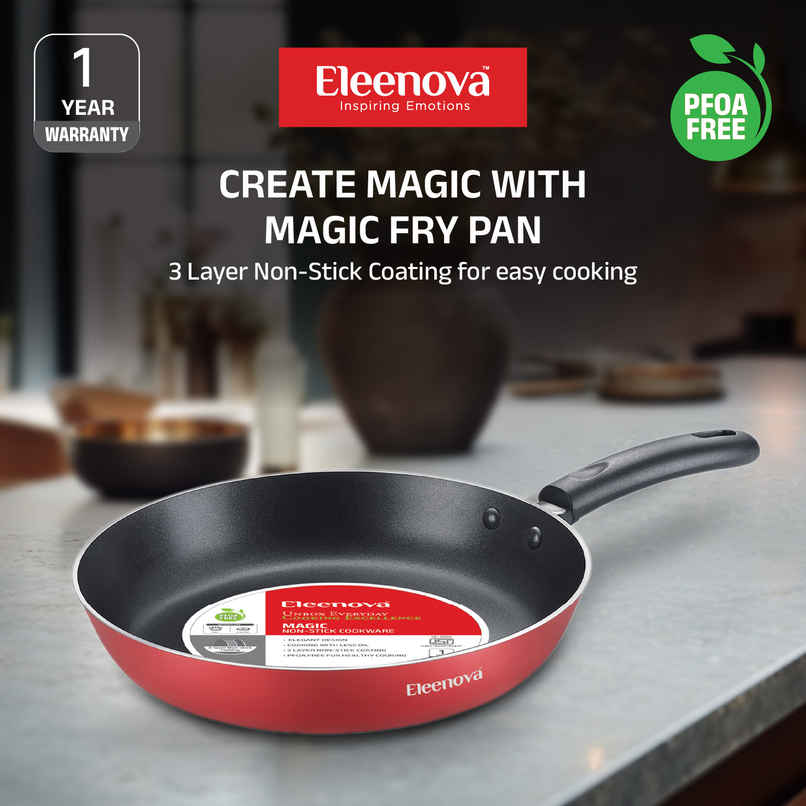 Eleenova Magic Nonstick Fry Pan | 3 Layer Nonstick Coating - 24 cm