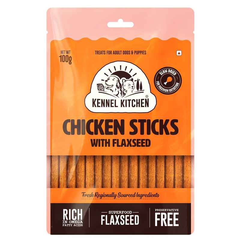 Kennel Kitchen Soft Baked Chicken Sticks with Flaxseed Treats for Dogs