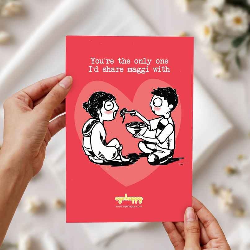 My Snack Partner Love Greeting Card | Oye Happy My Snack Partner Love Greeting Card | Oye Happy
