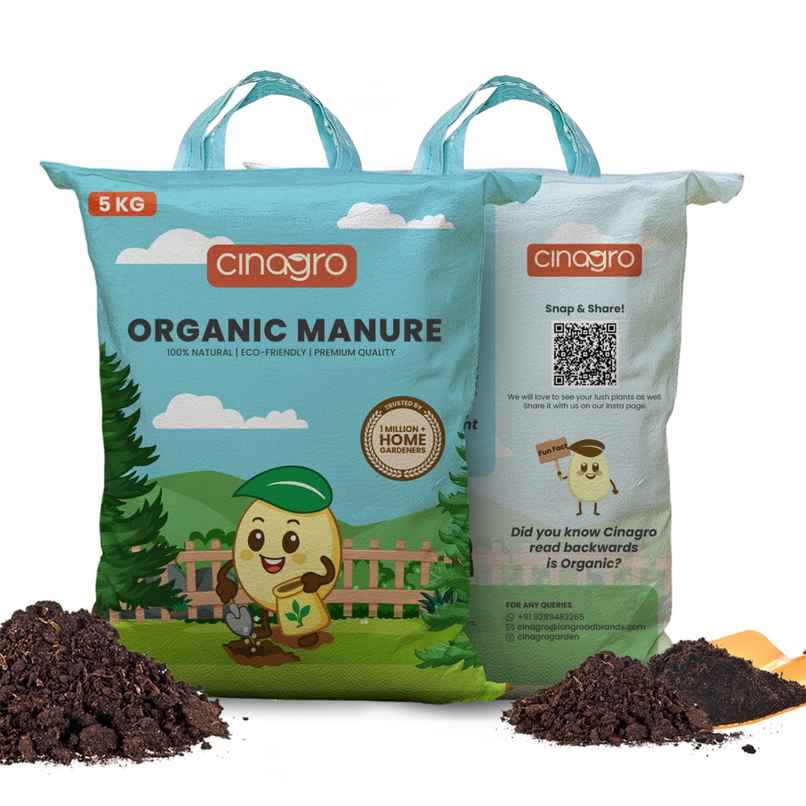 Cinagro Organic Manure Plant Fertilizer, Cow Dung Compost, Releases Phosphorus & Potassium Cinagro Organic Manure Plant Fertilizer, Cow Dung Compost, Releases Phosphorus & Potassium