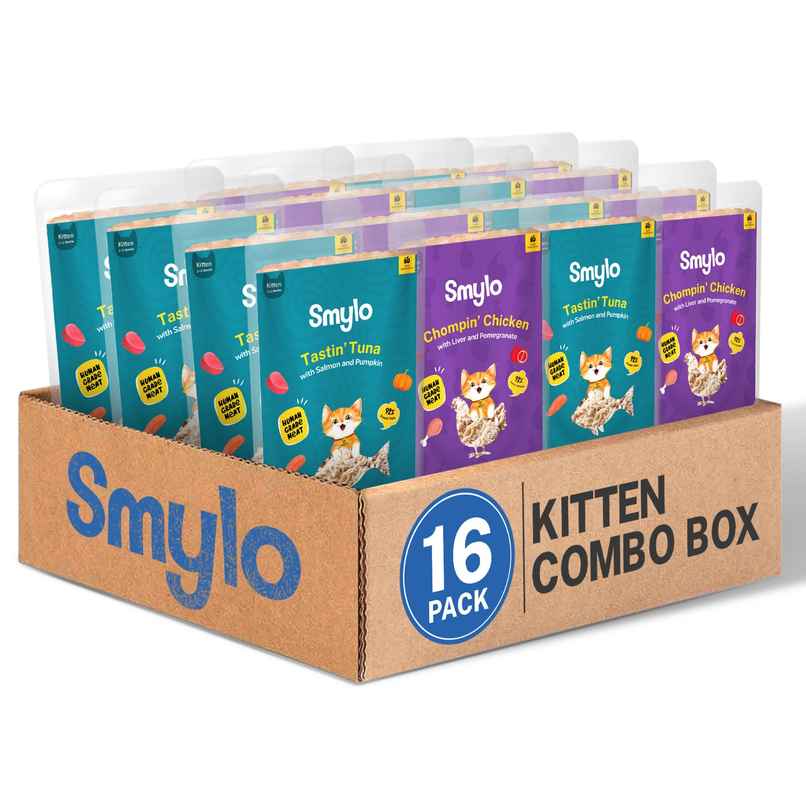Smylo Kitten Wet Cat Food Variety Combo | Chicken & Tuna, Fresh and Preservative Free