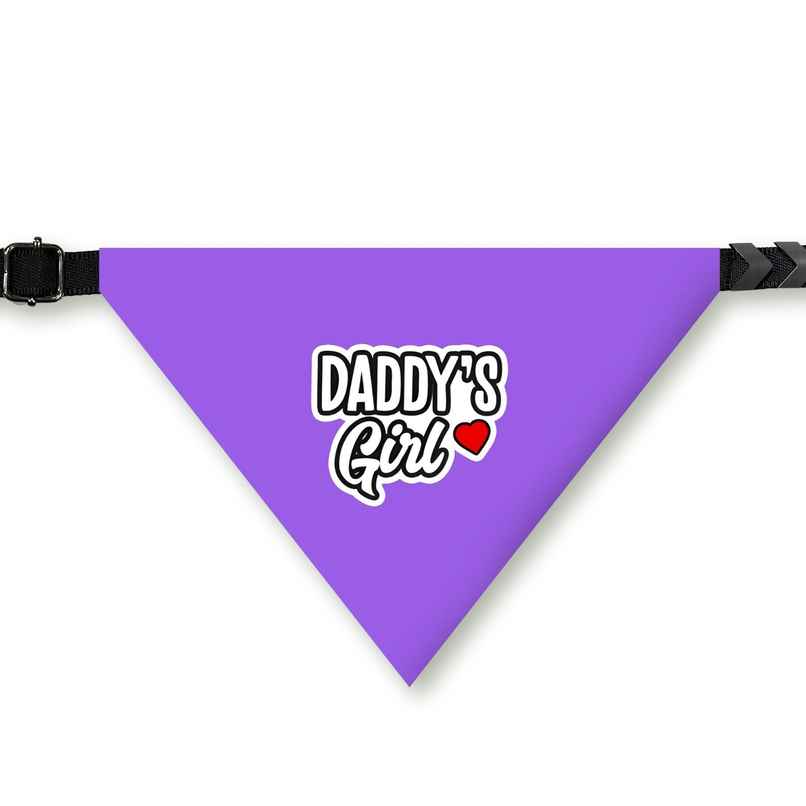 PawsIndia Purple Pet Bandana - Daddy's Girl - XS PawsIndia Purple Pet Bandana - Daddy's Girl - XS
