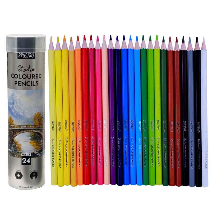 Brustro Studio Colour Pencil Set | Break Resistant 3 mm Lead | Easy to Blend | High Pigmented Brustro Studio Colour Pencil Set | Break Resistant 3 mm Lead | Easy to Blend | High Pigmented