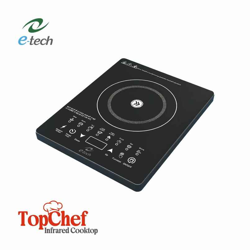 Etech TopChef 2000W Induction Cooktop with Touch Control | Overheat Protection & Multi Cook Options