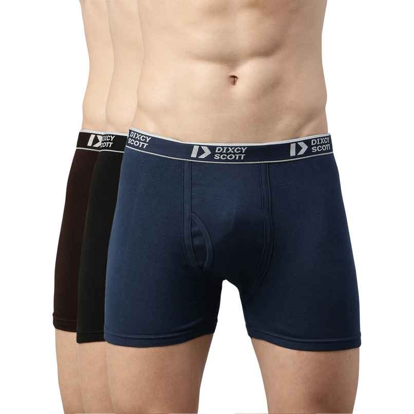 Dixcy Scott Originals Men'S Trunk Modern Fit Solid Innerwear (Multicolor-Pack Of 3)