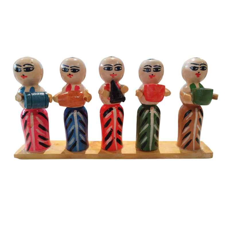 Brahmins Wooden Dasara Doll | Multicolour | Svasti