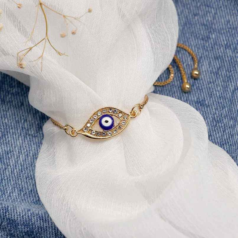Joker & Witch Panon Evil Eye Gold Bracelet