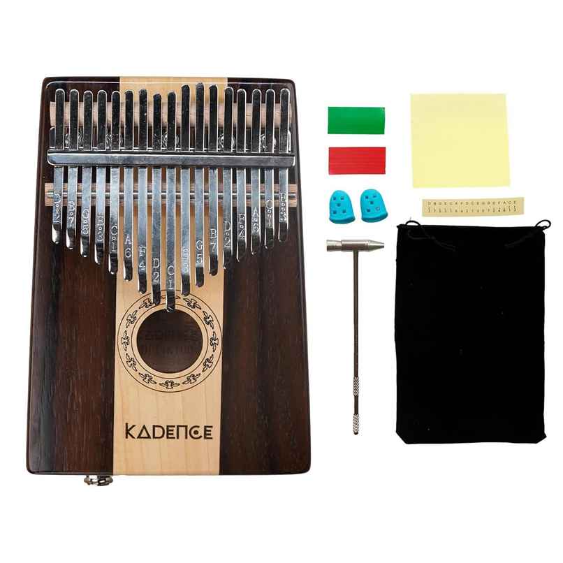 Kadence Kalimba 17 Keys Thumb Piano | Easy To Learn Portable Musical Instrument With Tuning Hammer
