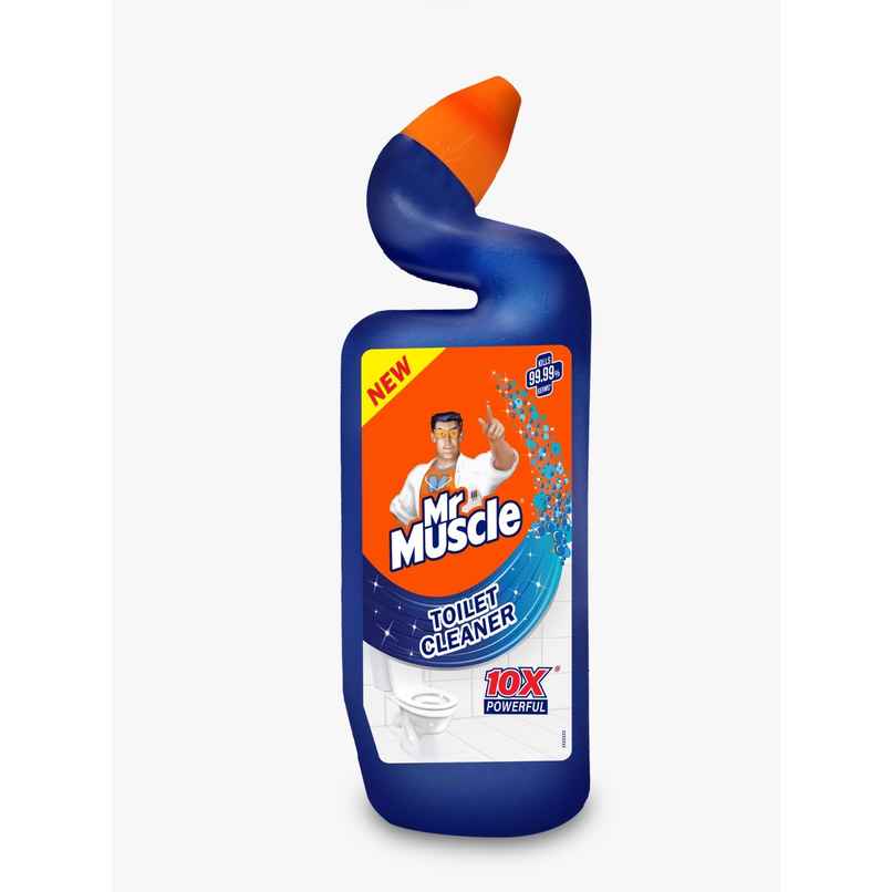 Mr Muscle Toilet Cleaner |Unique Stretch Neck |10x Better |99.9% Germ Kill | Child-safe Cap