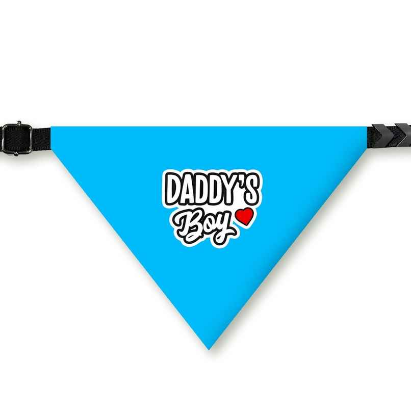 PawsIndia Blue Pet Bandana - Daddy's Boy - S PawsIndia Blue Pet Bandana - Daddy's Boy - S