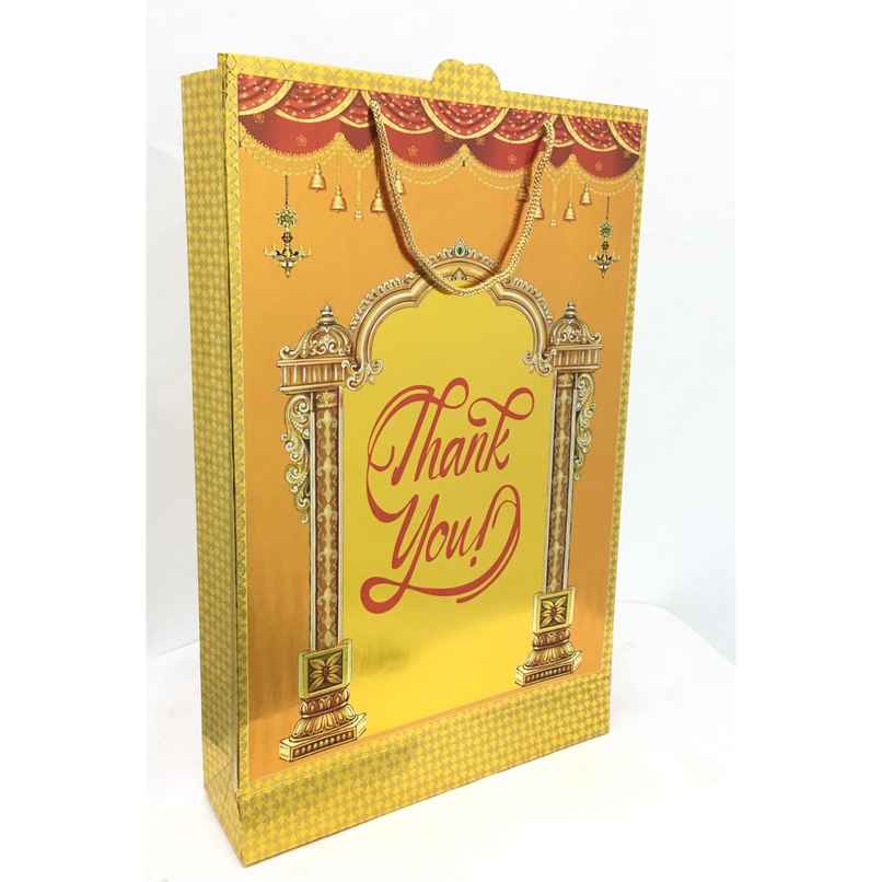 ABK Metallic- Thank You Party Bag Single Gift Bag 16.5 x 10.5 x 3 Inches - XL Size - Assorted colour