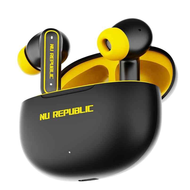 Nu Republic Epic ANC TWS Earbuds (Black/Yellow)