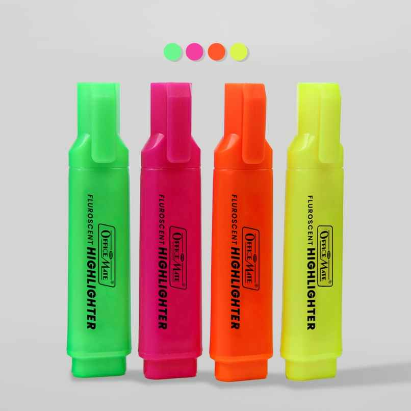Soni OfficeMate Fluorescent Highlighters | Mix Vibrant Colors | Smooth Flow | 3x Longer Lasting Soni OfficeMate Fluorescent Highlighters | Mix Vibrant Colors | Smooth Flow | 3x Longer Lasting