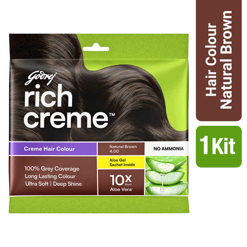 Godrej Expert Creme Hair Natural Brown Colour Godrej Expert Creme Hair Natural Brown Colour