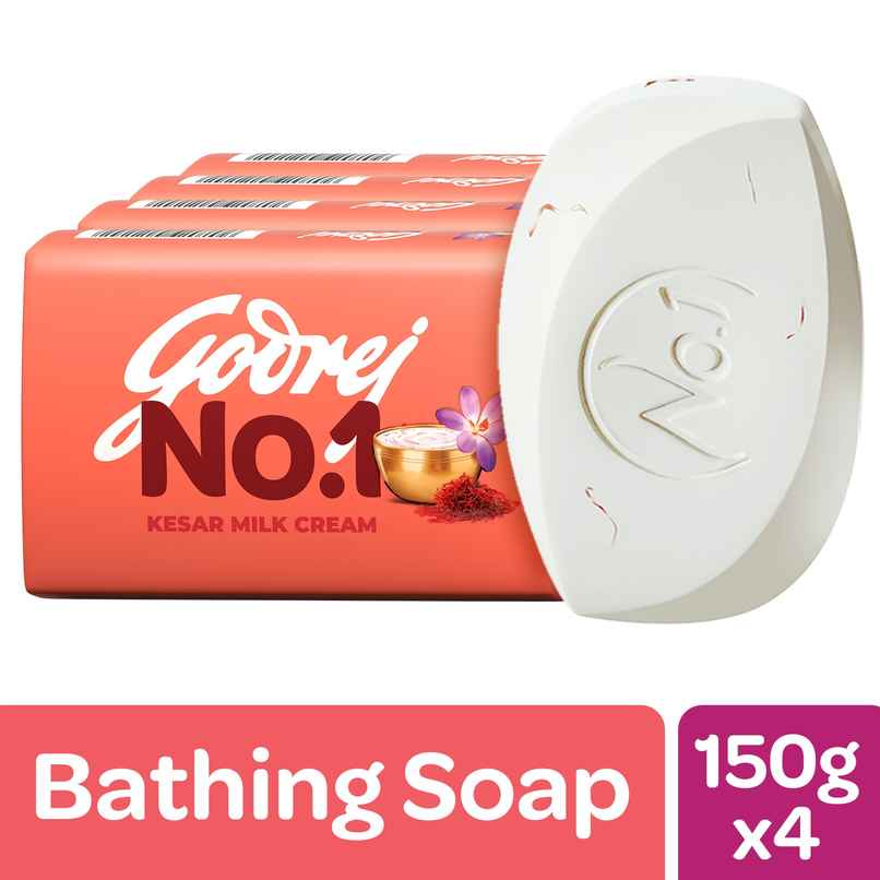 Godrej No.1 Bath Soap – Kesar & Milk Cream
