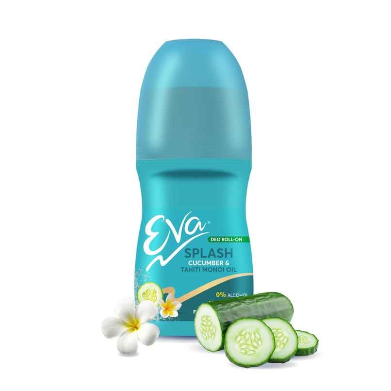 Eva Splash Underarm Roll on Deodorant | With Tahiti Monoi Oil and Cucumber Extracts Eva Splash Underarm Roll on Deodorant | With Tahiti Monoi Oil and Cucumber Extracts