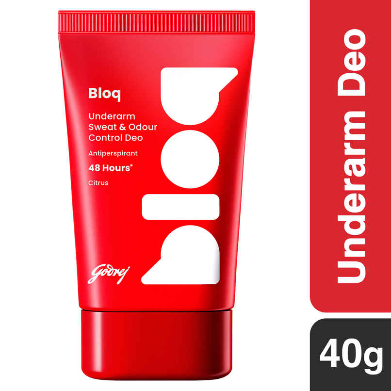 Godrej Bloq Underarm Sweat & Odour Control Deo Citrus | Antiperspirant Stick