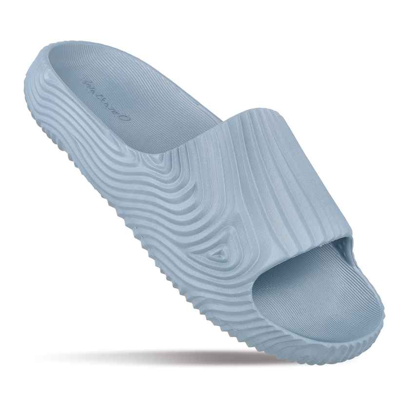 Walkaroo Men's Flip Flop Sliders | WC8769 Aqua Blue | UK 10