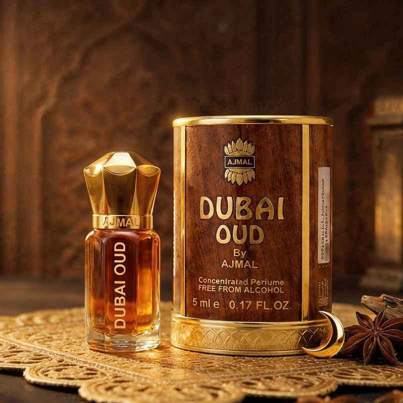 Ajmal Dubai Oud Attar Long Lasting Alcohol Free Perfume Oil for Men & Women