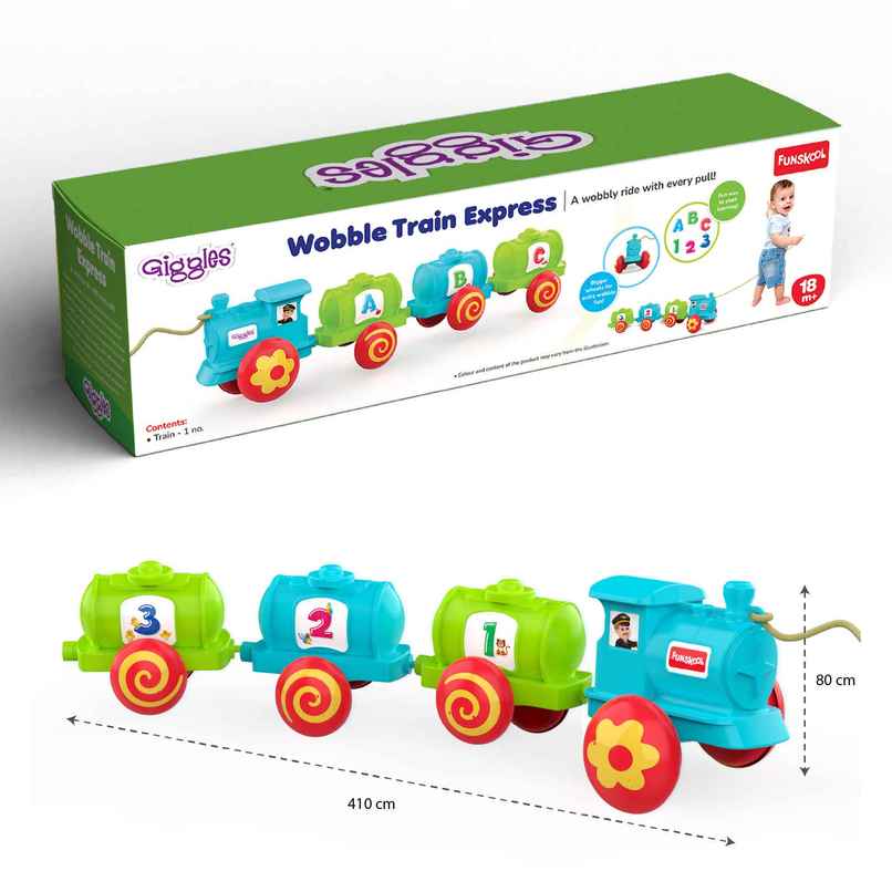 Giggles Funskool Wobble Train Express Pull Along Toy