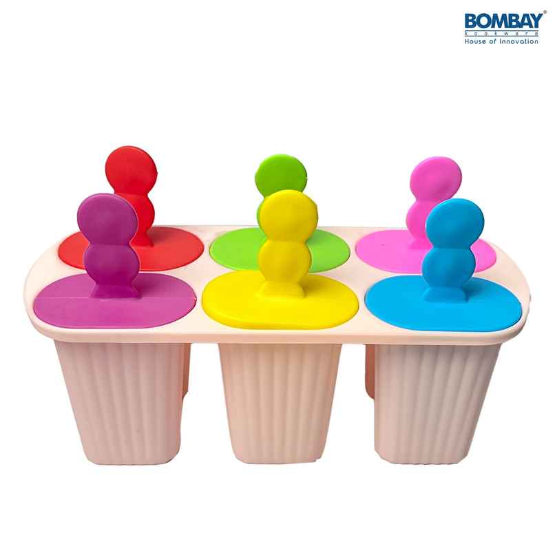 Bombay Kookware Manual Ice Cream Maker | 6 Popsicles Pink Colour Base Bombay Kookware Manual Ice Cream Maker | 6 Popsicles Pink Colour Base