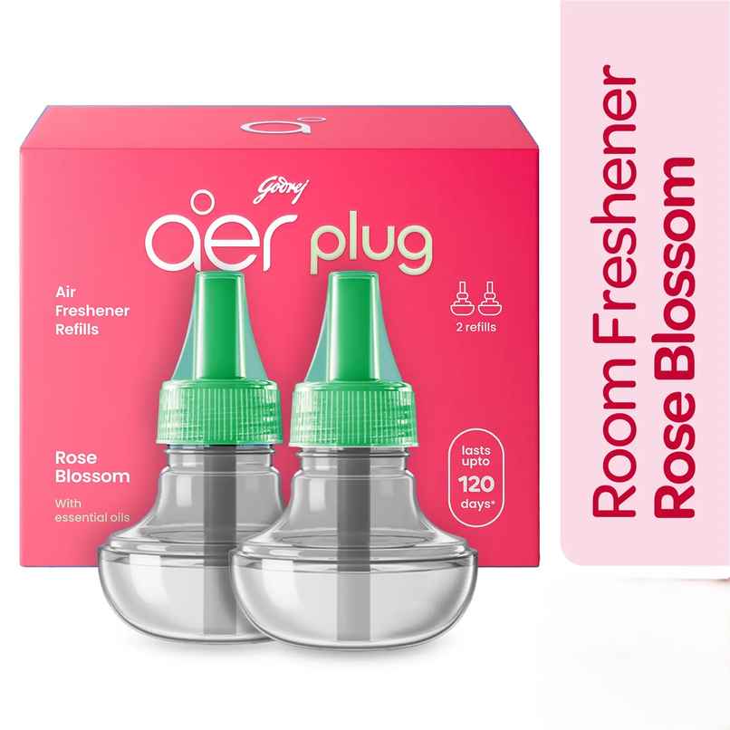 Godrej aer Plug Electric Air Freshener Refills | Rose Blossom