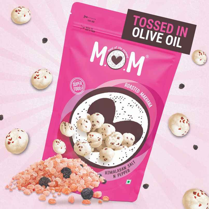 MOM - Himalayan Salt N Pepper Roasted Makhana| Source of Protein | No Palm Oil