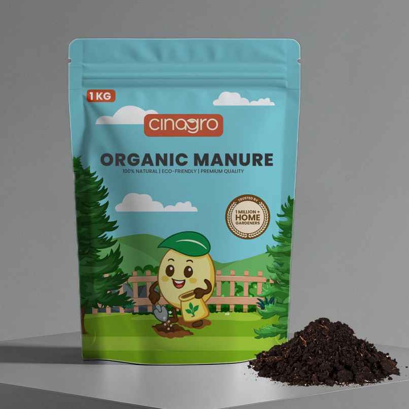 Cinagro Organic Manure Plant Fertilizer, Cow Dung Compost, Releases Phosphorus & Potassium