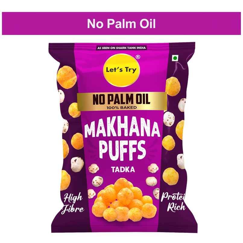 Let's Try Makhana Puffs Tadka | No Palm Oil