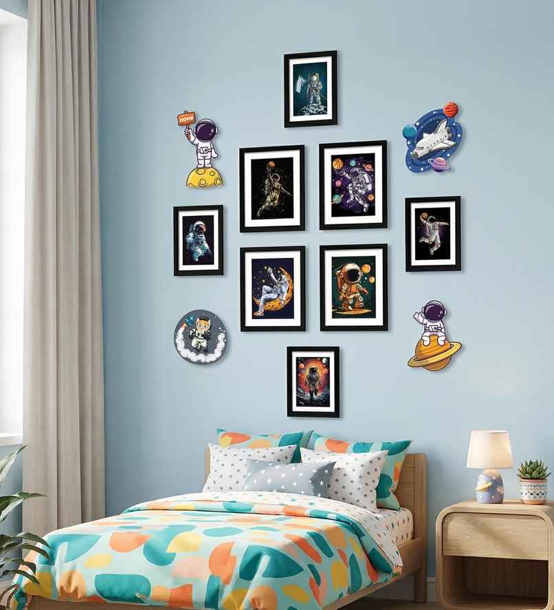 Casacraft by Pepperfry Modern Multicolour MDF Set of 8 Collage Photo Frames Casacraft by Pepperfry Modern Multicolour MDF Set of 8 Collage Photo Frames