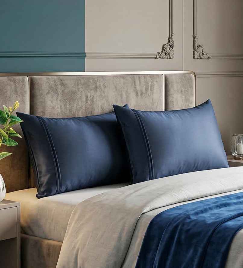 Casacraft by Pepperfry Pillow Cover | Satin | 400 TC Casacraft by Pepperfry Pillow Cover | Satin | 400 TC