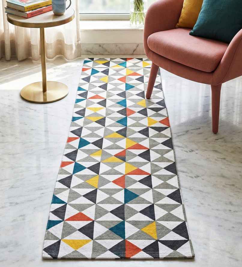 Casacraft by Pepperfry Hand Woven Runner 72 x 20 Inches | Geometric, Striped | Multicolor Casacraft by Pepperfry Hand Woven Runner 72 x 20 Inches | Geometric, Striped | Multicolor