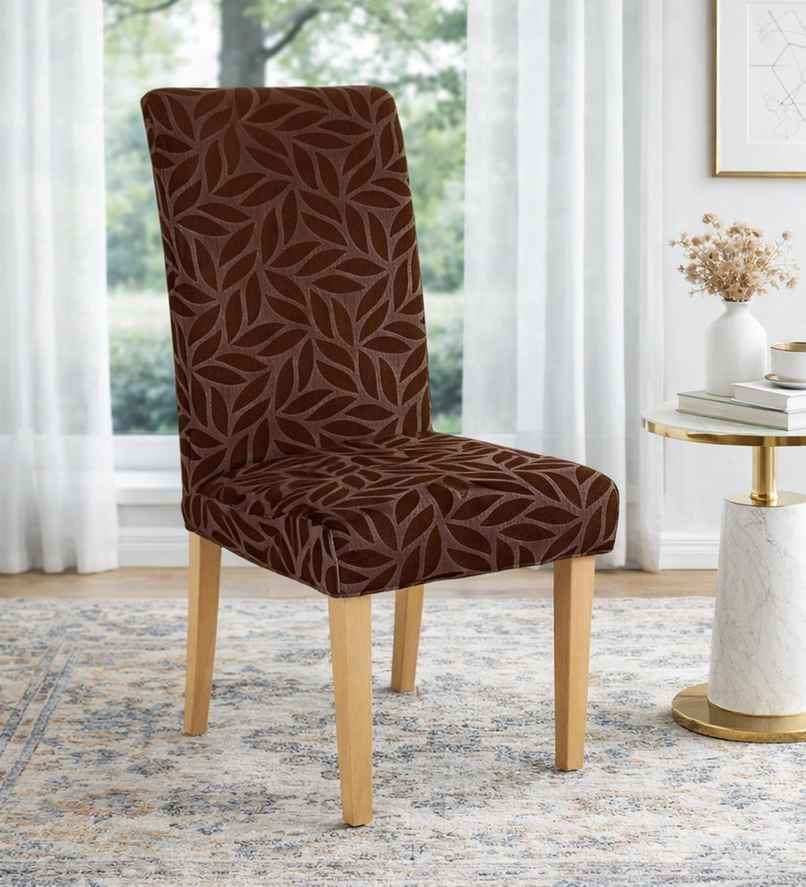 CasaCraft Pepperfry Reversible Stretchable Chair Cover | Brown Square | 15x19 Inch | Geometric CasaCraft Pepperfry Reversible Stretchable Chair Cover | Brown Square | 15x19 Inch | Geometric