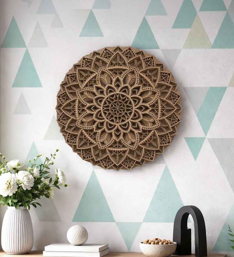 Casacraft From Pepperfry Laser Cut Design Flower Mdf Abstract Wall Art Brown Casacraft From Pepperfry Laser Cut Design Flower Mdf Abstract Wall Art Brown