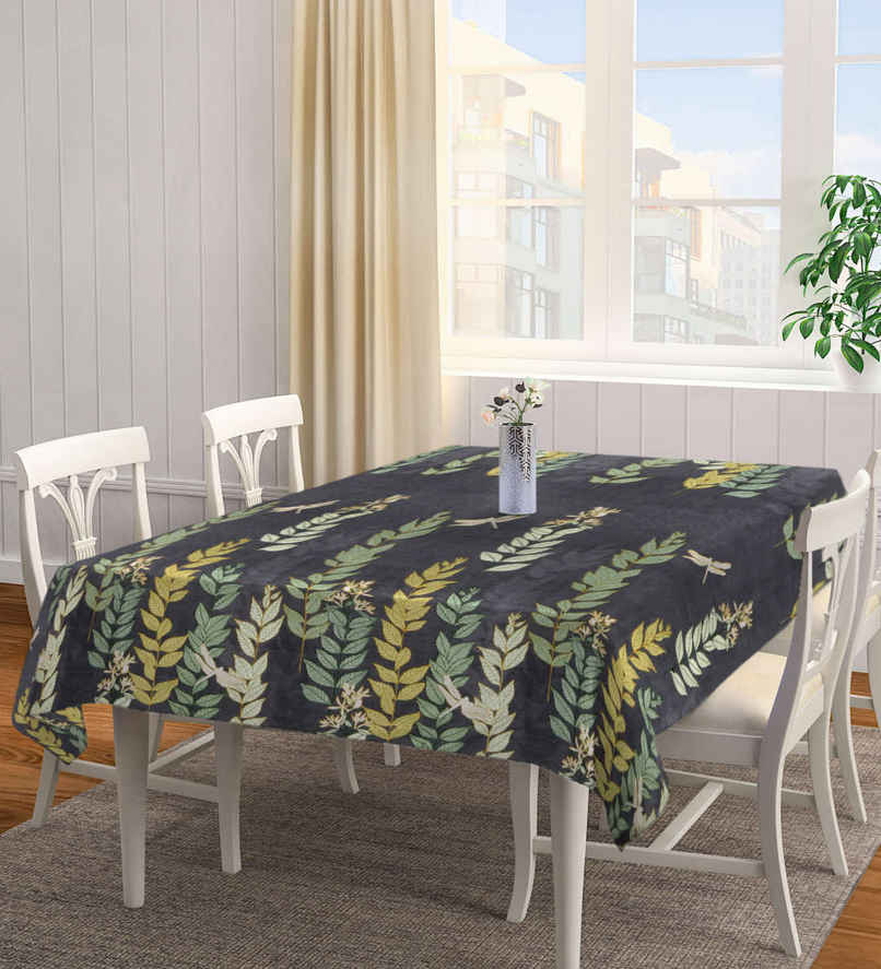 Casacraft by Pepperfry Cotton Blend Table Cloth | Dining Table Cover | Grey | 10 x 10 cm Casacraft by Pepperfry Cotton Blend Table Cloth | Dining Table Cover | Grey | 10 x 10 cm