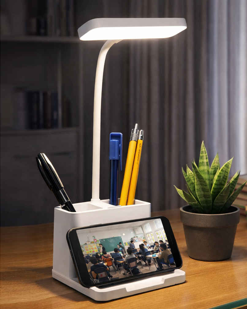 Homesake LED Desk Lamp with Organizer & Mobile Stand, Touch Control Study Lamp for Home & Office Homesake LED Desk Lamp with Organizer & Mobile Stand, Touch Control Study Lamp for Home & Office