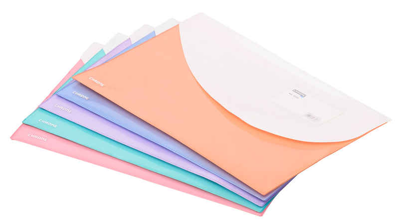 Chrome PP FC Document Bags with Front & Back Pockets (Colour May Vary)