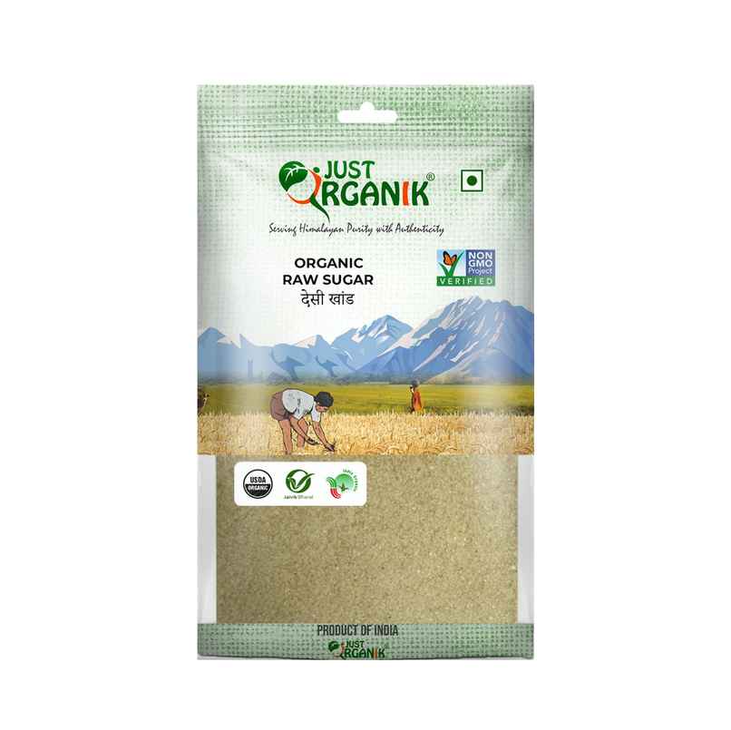 Just Organik Organic Raw Sugar Desi Khand