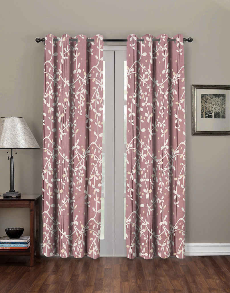 BAY6 Polyester Long Door Curtains | Brown - 9 x 4 ft